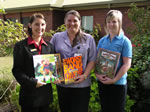 7/5 : Jessica Moloney, Trainee Manager, Tocumwal Golf Club<br>with Kerry and Brianna of Tocumwal Hospital