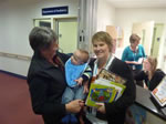 Bubba Luca delivering the books to the Mercy Hospital Melbourne.  This gorgeous boy was born at 24 weeks - look at him now !